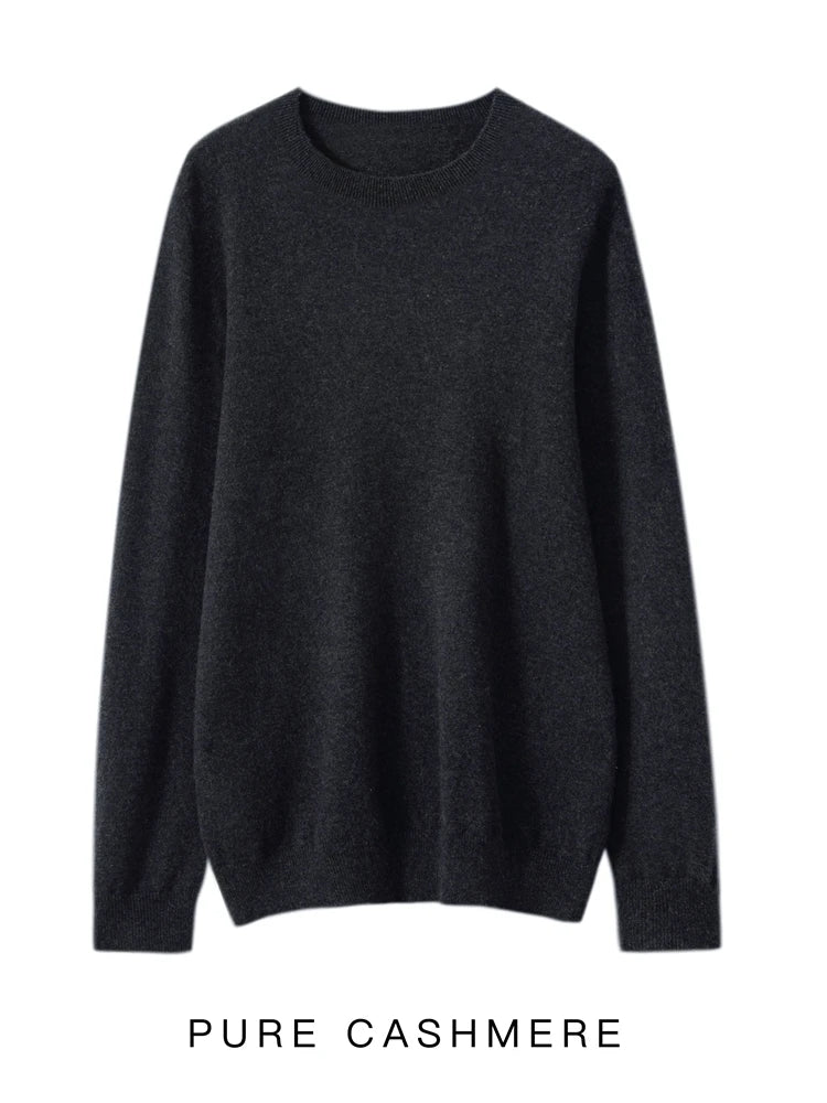 Men 100% Merino Wool Sweater Basic O-neck Wool Pullover Autumn Winter Long Sleeve Soft Jumper Smart Casual Knitwear Popular Tops